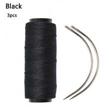 1卷假发编织线，配2根C型弯针，假发制作工具缝纫线 - 彩色 - 查看 9