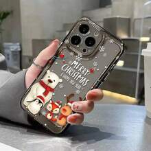 Funda de teléfono de Navidad compatible con iPhone 11, 16, Pro Max, 13, 15, 14, 12, 16 Pro Max, 15 Pro Max, 14 Pro Max, de silicona transparente y suave. Funda compatible con iPhone 17, 17 Pro, 17 Pro Max - DS125 - Ver 6