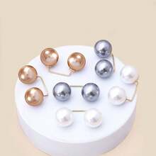 3/4/6 قطع أزرار مزيفة أنيقة من اللؤلؤ، مناسبة للفساتين وتعديل الياقة وتثبيت الأوشحة، مثالية للارتداء اليومي والهدايا، اكسسوارات فستان الحفلات | أسلوب بوهيمي | أزرار بلاستيكية متينة