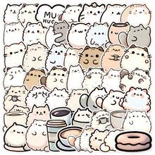 50 miếng dán phác thảo hình mèo dễ thương bằng nhựa vinyl dùng để dán sổ lưu niệm, nhật ký, máy tính xách tay, cản xe, ván trượt, bình nước, máy tính, điện thoại, phim hoạt hình, mũ bảo hiểm, xe hơi - Nhiều màu - Xem 8