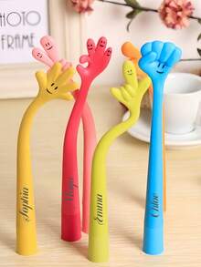 【定制款】灵活指尖笔 - （款式和颜色随机），子弹头笔尖 - 书写流畅，优质材料 - 经久耐用，创意办公用品和工艺礼品套装 - 彩色 - 查看 4