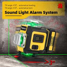 ONEVAN 16 Lines 4D Laser Levels 360 Horizontal Vertical Green Line Laser Level Self-Leveling Measure Leveling Tool - UK Plug(220-240V) - View 11