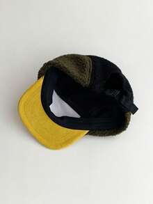 1顶软顶复古棒球帽，字母刺绣，五片式，男女通用街头风，秋冬季时尚个性化棒球帽，情侣美式复古字母刺绣五片式棒球帽，情侣保暖可调节后扣 - 彩色 - 查看 11