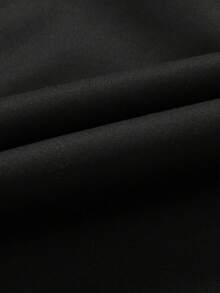 Men's Solid Color Drawstring Waist Pocket Cuffed Casual Sweatpants, Spring/Autumn - Black - View 3