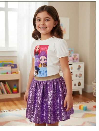 conjunto lentejuelas K-pop