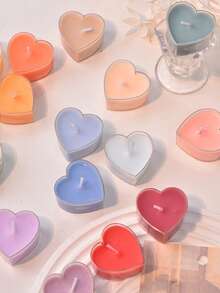 1pc New Heart-Shaped Soy Wax Candle, Dual-Tone Scented Candle, Creative Design Candle, Mini Heart Candle, For Home Decor, Gifts, Weddings, Parties, Tabletop Decor, Birthday Decoration, Lovely Decoration, Wedding, Partner, Hand Gift, Home Decor, Valentine's Day Gift, Birthday Present, Christmas Decorations, Christmas Decor, Christmas Gifts, Room Decor, Candle, Candles, Gifts, Scented Candles, Home Decoration, Gifts For Her, Scented Candle, Candle Set Gift