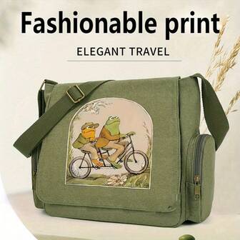 Large Capacity Shoulder Bag, Vintage Tote Messenger Crossbody Bag, Multiple Patterns Available, Suitable For Various Occasions Like Shopping, Travel, Dining, School, Pet Lovers, And Great Gift Choice