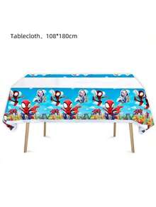 6pcs Spider-Man Themed Disposable Tablecloths, Superhero Party Decorations Suitable For Baby Shower, Birthday Party And More