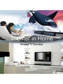 20W Echo Wall-Mounted Subwoofer Speaker - Bluetooth & USB Connection, Hi-Fi Surround Sound, Noise Cancelling Karaoke/Home Theater Speaker, Suitable For TV/Phone/Laptop - Black - View 10