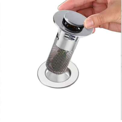 1pc Pop-Up Bathroom Sink Stopper With Built-In Strainer - Anti-Odor, Clog-Preventing Drain Plug For Kitchen & Bath Kitchen Items Kitchen Accessories Kitchen Tools