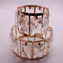 E27 Crystal Pendant Light Shade, Minimalist European Style Candle Chandelier Decorative Lamp Shade - Multicolor - View 18