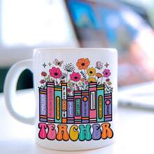 Toasted Tales Coffee Mug Teacher Gift - Quality Ceramic Mug With Colorful Flower Design, Dishwasher  (Coffee Mug) - Image Color - View 4