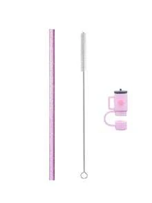 12 ống hút thay thế, 5 nắp ống hút kèm bàn chải, tương thích với bình giữ nhiệt 40oz, 30oz, 20oz, 14oz, phù hợp cho du lịch và phiêu lưu, ống hút kim tuyến tái sử dụng kèm bàn chải, màu hồng trong suốt, đen, tím, xanh dương, cam, phụ kiện cốc tương thích - Nhiều màu - Xem 13