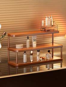 Kệ để bàn 3 tầng bằng tre, lý tưởng cho bàn làm việc văn phòng. Kệ lưu trữ nhiều tầng, kệ đựng mỹ phẩm 3 tầng bằng tre có giá đựng cốc và ngăn chứa đồ, thích hợp cho tủ bếp, mặt bàn, kệ trưng bày, văn phòng tại nhà, ký túc xá, phòng tắm. - màu nâu - Xem 3