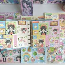 1 tờ nhãn dán hoạt hình, nhãn dán nhân vật cô gái dễ thương và ngầu, nhãn dán sáng tạo để tự làm sổ lưu niệm - Nhiều màu - Xem 4