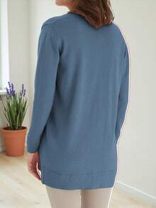 Suéter Cardigan Dama Comodo De Moda #SensaciónDelujo #EstiloRomanticoDeSanValentín - AzuL Demin - Ver 2