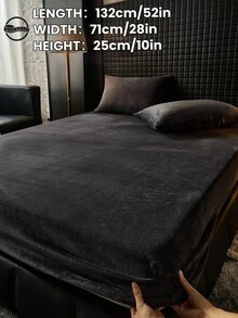 1件纯色水晶绒床单，床上用品，床垫保护套，床罩，柔软家纺，透气防起球床垫垫，柔软亲肤，多种颜色可选，家居装饰，柔软舒适的卧室床上用品，时尚床垫罩 - 彩色 - 查看 64