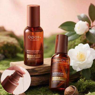 100ml Aceite para el cabello con fragancia a base de plantas, repara el cabello dañado por la tinción y el permanente, agrega suavidad y brillo, nutre y protege el color, no grasoso y de fácil absorción, anti-encrespamiento y humectante, aceite para el cabello con fragancia a base de plantas