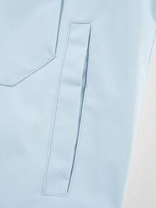 Men's Outdoor Windproof Jacket With Hood Is Suitable For Outdoor Leisure Activities. - Blue - View 7
