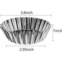 30 Count Egg Tart Mold For Baking, .8 Inch Stainless Steel Mini Tart Tin Pans, Ensaymada Molder Filipino, Pie Tartlet Cupcake Cake Muffin Mold - 預設 - 查看 3