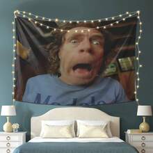 Frank Gallagher Pop Art Tapestry - Soft Peach Light Beige Fabric Wall Decoration With Iconic TV Show Characters, Large Horizontal Living Room And Bedroom Party Decoration - The Perfect Gift For  Fans And Pop Culture Home Decoration - 彩色 - 查看 2