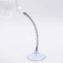 1pc Pet Slow Feeder Toy, Suction Cup Spring Shake Shake Leaky Food Cat Toy; Pet Boredom Shaking Self-Entertainment Leaky Food Shake Ball; Cat Teaser Spring, Multiple Play Ways To Make Mealtime More Fun - Clear - View 3