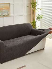 1 件提花弹力沙发套加厚防滑沙发套适用于客厅卧室户外沙发保护防宠物污渍 4 季沙发座垫套适用于 L 型单座躺椅和 1/2/3/4 座沙发秋季家居装饰冬季加厚版沙发盖 - 深灰色 - 查看 7