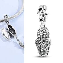 1 pieza Colgante de momia antigua misteriosa plateada en plata, abierto, adecuado para hacer pulseras, collares y joyería DIY, regalo personalizado único, para uso diario - Plateado - Ver 1