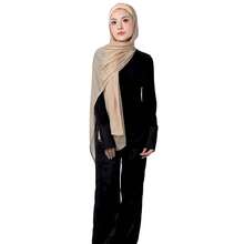 Conjunto de hiyab y gorro interior de modal y algodón para mujer, color beige oscuro - Beige oscuro - Ver 4