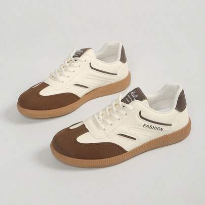 Zapatos deportivos de verano casuales para mujer de talla grande, con suela plana y suave, antideslizantes, de patchwork, ligeros para primavera/otoño, zapatillas para estudiantes