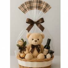 50 Cellophane Bags For Breakfast Basket 45x60 With Transparent Decorated Tip - người xứ Wales - Xem 2