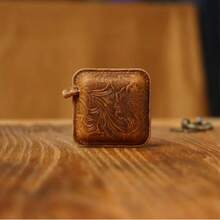 Cinta métrica extensible de cuero, de 152,4 cm, de doble cara, herramienta de medición de tela para sastre, con bloqueo positivo, estilo retro, adecuada para oficina y suministros escolares