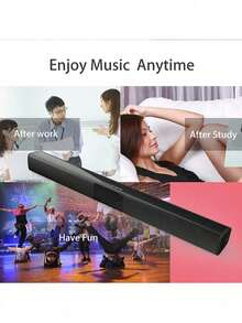 20W Echo Wall-Mounted Subwoofer Speaker - Bluetooth & USB Connection, Hi-Fi Surround Sound, Noise Cancelling Karaoke/Home Theater Speaker, Suitable For TV/Phone/Laptop - Black - View 11