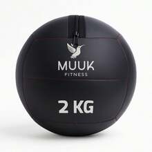 MUUK FITNESS Balón Medicinal de Entrenamiento Funcional 2kg/3kg/4kg/5kg/6kg/10kg | Pelota Wall Ball Profesional de PVC Reforzado con Superficie Antideslizante | Ideal para Crossfit, Fuerza, Resistencia, Abdominales, Sentadillas, Box y Home Gym - 2kg - Ver 9