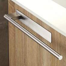 1个自粘式毛巾架 - 无需钻孔安装，壁挂式单杆浴室毛巾架，节省空间的现代设计，适用于淋浴房、浴缸和纸巾架，防锈且易于安装，是家庭浴室毛巾和配件收纳的理想之选。浴室配件 浴室工具 - 彩色 - 查看 8