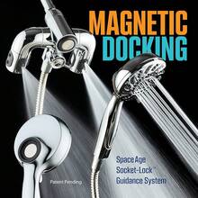 Aquadance High Pressure 156 Setting 14 Zone Shower Head & Handheld 3-Way Combo System - Magnetic Docking, 314 Power Jets, Dual Adjustable Arms, 6 Ft. Metal Hose, All Chrome Finish, Top American Brand - Chrome - Xem 6