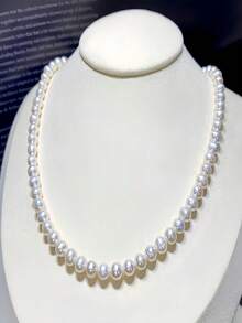 6pcs/Set Pearl Jewelry Set: Pearl Headband, Pearl Necklace, Rose Heart Keychain, Elegant Bridal & Fashion Accessories. Suitable For Weddings, Daily Wear, And Gifting. High-Quality Faux Pearl, Golden Accents, Vintage Design. Must-Have For Brides, Ideal For Fashion Enthusiasts, And An Unforgettable Gift. - Gold - View 7