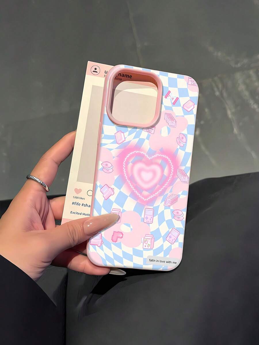 Funda Pixel Hearts and Retro Vibes que necesitas para darle estilo a tu teléfono. Compatible con teléfonos ,  17,  16 Pro Max,  15 Pro Max,  13 y  12. Fabricada con TPU resistente a golpes y caídas, ofrece una protección excepcional y refleja tu personalidad divertida. Un regalo ideal para tus seres queridos, perfecto para amigos, familiares y ocasiones especiales. - Negro - Ver 1