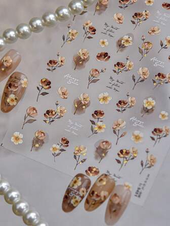 1ชิ้น สติ๊กเกอร์ติดเล็บลายดอกไม้สีน้ำเมทัลลิควินเทจ 5D สำหรับตกแต่งเล็บ ทำเล็บ ศิลปะ โรแมนติก สำหรับผู้หญิง สติ๊กเกอร์ติดเล็บเพื่อความงามเหนือกาลเวลา สำหรับเล็บสั้นยาว ติดด้วยตัวเอง