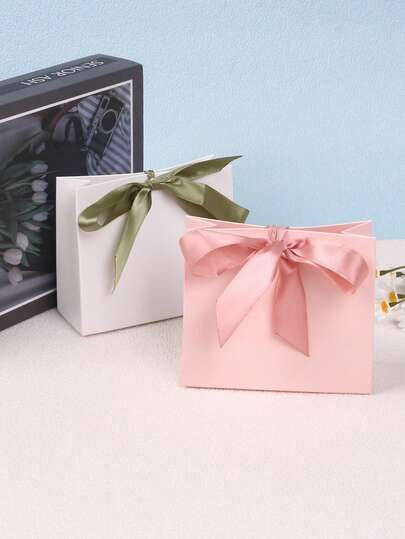 5/10/20 piezas Bolsas de papel kraft rosa y blanco con asas, bolsas de regalo rosa, bolsas de regalo de unicolor, bolsas de compras pequeñas y portátiles de boutique, bolsas de regalo para bodas y fiestas, baby showers, cumpleaños, regalos, bolsas para damas de honor, regalos del Día de la Madre y graduación