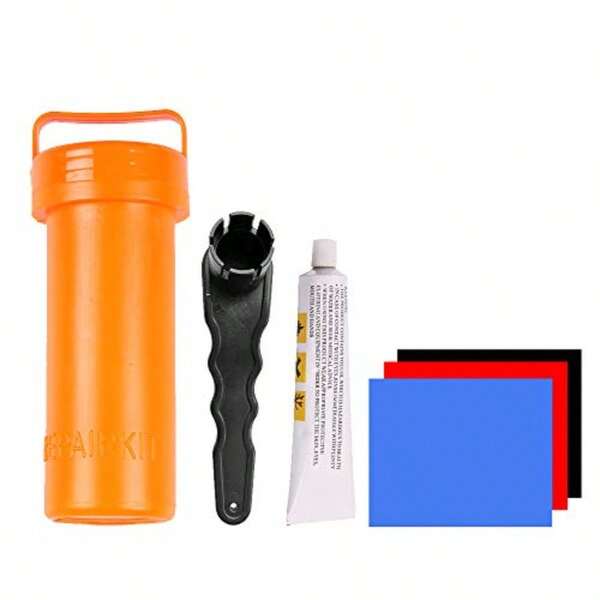 Domary Repair Kit With PVC Patches And Glue For Inflatables Portable StandUp Paddleboard Repair Kit With Wrench For Inflatable Kayak Boat Raft Surfboard