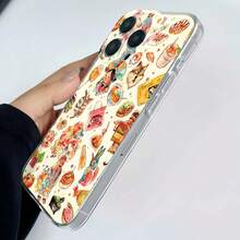 Funda para teléfono con un diseño festivo y original: adorables animales, globos y dulces deliciosos. Compatible con  17,  16,  16 Pro Max,  15,  15 Pro Max,  14,  13,  12 y  11 Pro. Fabricada en TPU para una protección resistente a los golpes. ¡El regalo perfecto para cualquier celebración! - transparente - Ver 4