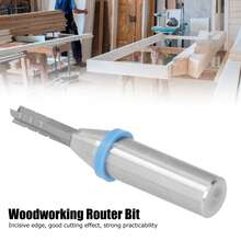 Broca de fresadora de 3 hojas de 1/2 pulgada para desbaste de madera, cuchilla de ranurar de acero al carbono - Plateado - Ver 8