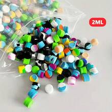 5/10/15/20 piezas Recipientes de silicona reutilizables de 0.07oz, Frascos de almacenamiento y viaje mini y lindos, Botellas cosméticas portátiles y convenientes, Adecuados para varios propósitos