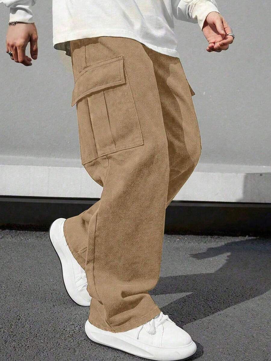 1pc Boys/Teens Vintage Minimalist Cargo Pants, Suitable For Workout, Outdoor, Spring/Autumn