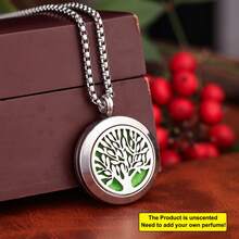 New Aromatherapy Diffuser Necklace, Stainless Steel Pendant Locket, Essential Oil Fragrance Diffuser Pendant Necklace, Fragrance Necklace, Fragrance Jewelry, Couples Gift