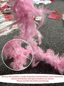 1条长款仿羽毛围巾，适用于DIY项目、生日派对服装、婚礼摄影道具、舞台表演、家居和派对装饰、嘉年华用品（80厘米）