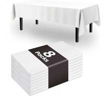 5/8pcs- Plastic Tablecloths For Rectangle Tables, Light Green Disposable Tablecloth, Waterproof Sage Green Table Cover For Birthday Bridal Wedding Baby Shower Party Decorations - Multicolor - View 16