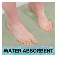 Memory Foam Bath Mat 36x24, Extra Soft And Absorbent Bathroom Mats, Non Slip Washable Carpet For Floor, Shower And Tub,Green - 多色46 - 查看 4