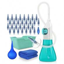 GSYY Ear  Removal Tool Eaing Ki For Adul  Effective Ear Clean Stem Ea To Operate Ty Ears Irrigan Fling Stem With 30 Ts Basin Towel Air Bulb For He Use And Daily Ear Care - 米色 - 查看 1